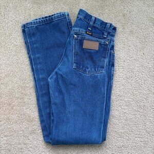 VTG Wrangler Cowboy Cut Jeans Womens 28 x 34 Blue Western Cowgirl